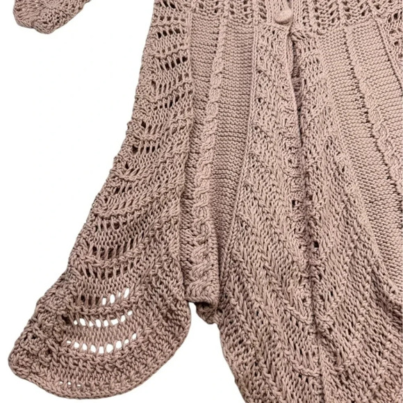 ii Sisters Rose Pink Knot Fairy Cardigan Sweater Large - Picture 4 of 11